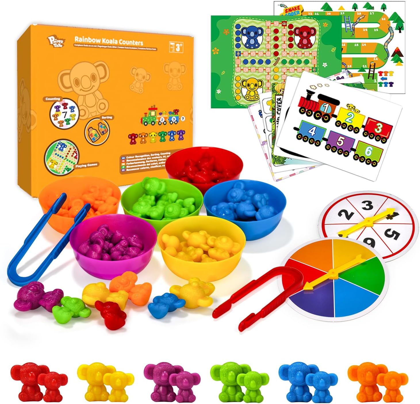 Board Game Ludo - Koala Animal Counters with Activity Cards