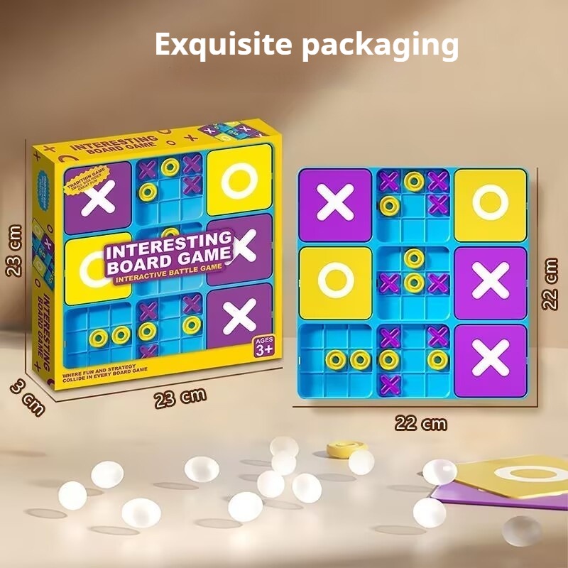 Board Game Strategi - Fun Tic-Tac-Toe Board Game Kids Focus
