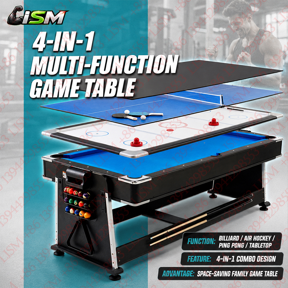Board Game Film - 4-in-1 Multifunction Game Table Foldable Billiard