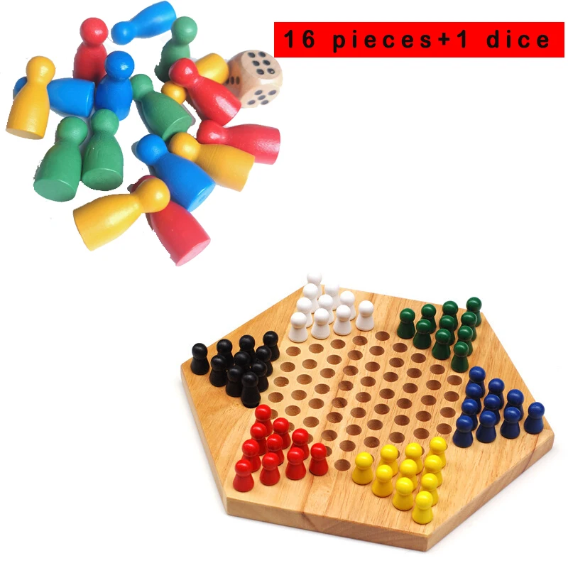 16Pcs Children's Humanoid Wood - огляд і ціна Board Game Ludo