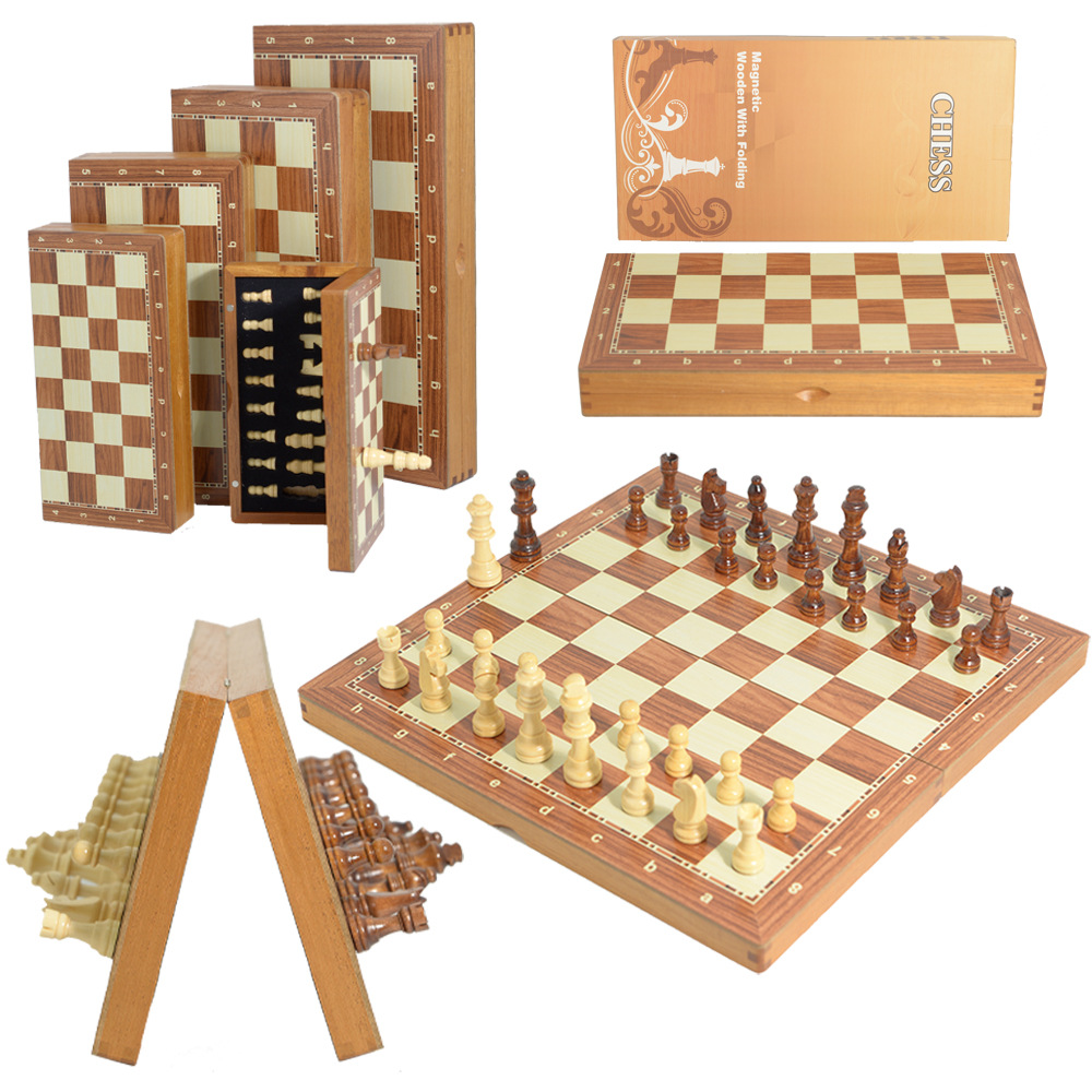 Magnetic Wooden Folding Chess  - огляд і ціна Board Game Quacks