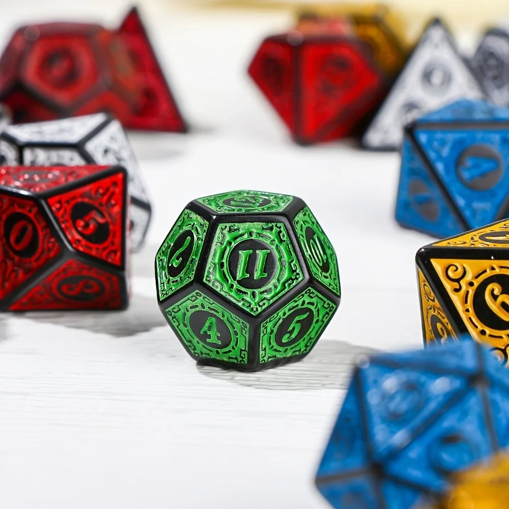7 Pcs Polyhedral Carved Patter - огляд і ціна Board Game Ludo