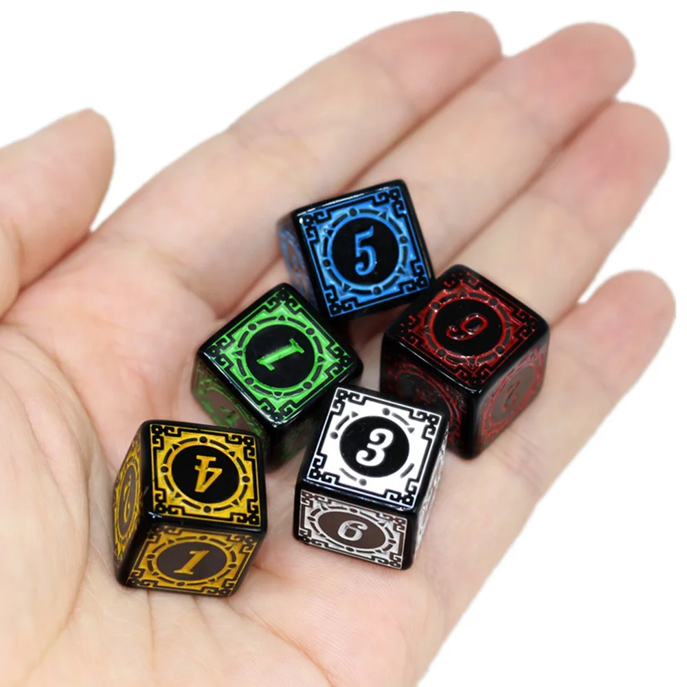7 Pcs Polyhedral Carved Patter - огляд і ціна Board Game Ludo