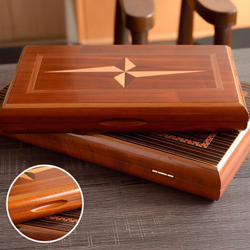 Solid Wood Backgammon 11-19 In - огляд і ціна Board Game Quacks