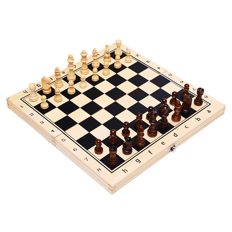 Chess Board Three In 1 Wooden  - огляд і ціна Board Game Quacks