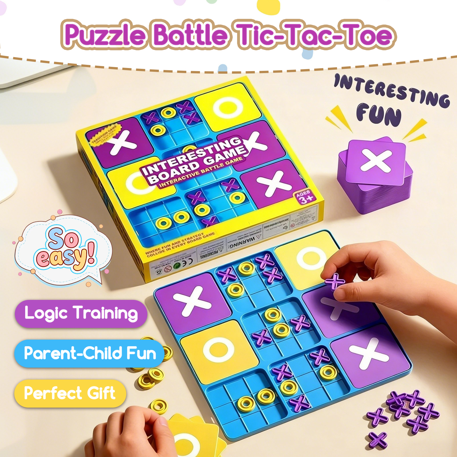 Fun Tic-Tac-Toe Board Game Kid - огляд і ціна Board Game Strategi