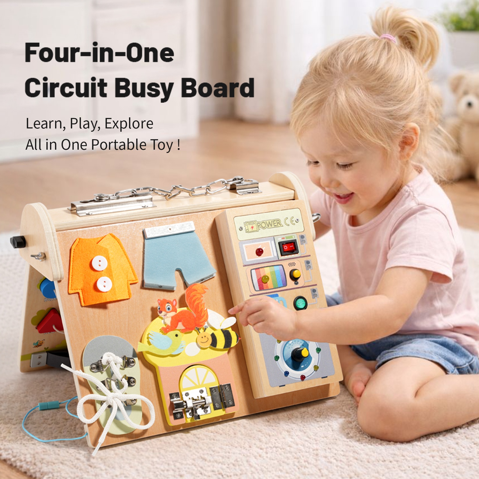 Wooden 4-in-1 Busy Board with  - огляд і ціна Board Game Of Life