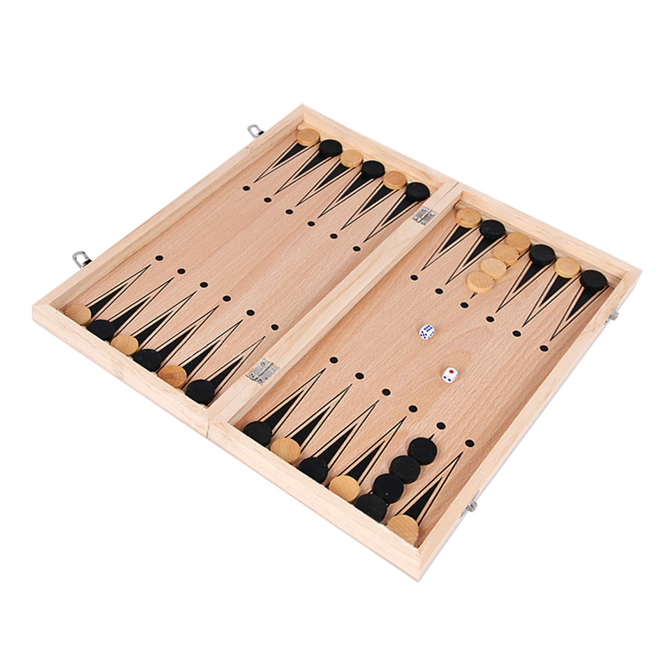 3 in 1 Wooden Chess Backgammon - огляд і ціна Board Game Quacks