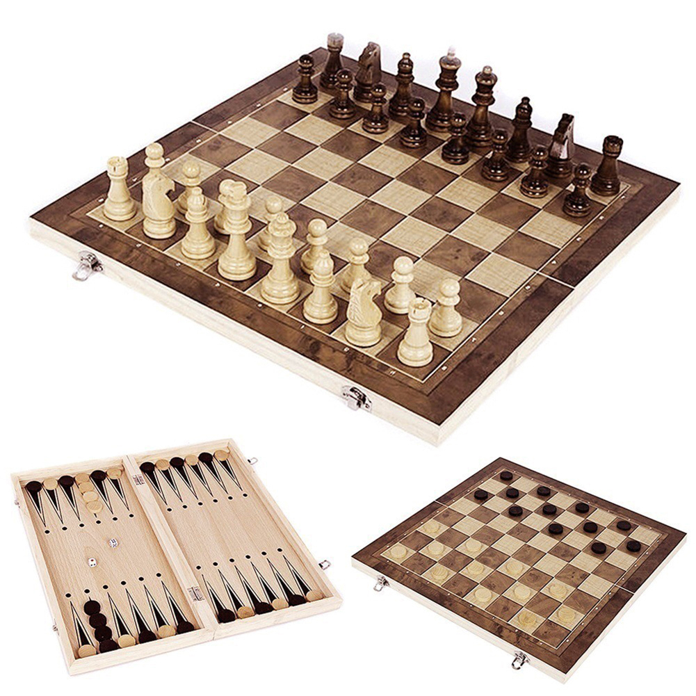 3 in 1 Chess Game Board Foldin - огляд і ціна Board Game Quacks